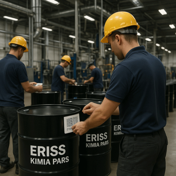 برچسب گذاری و کدگزاری روغن های صنعتی راه کاری. مناسب برای جلوگیری از هدر رفت