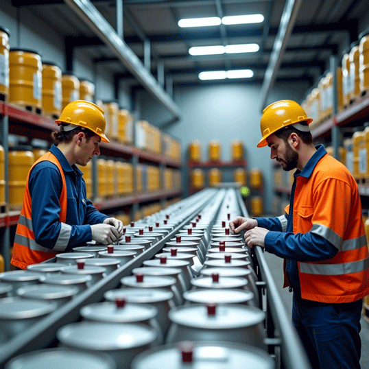 روغن های کشش آلومینیوم در خط تولید اریس کیمیای پارس با دقت فراوان طراحی و اجرا می گردد